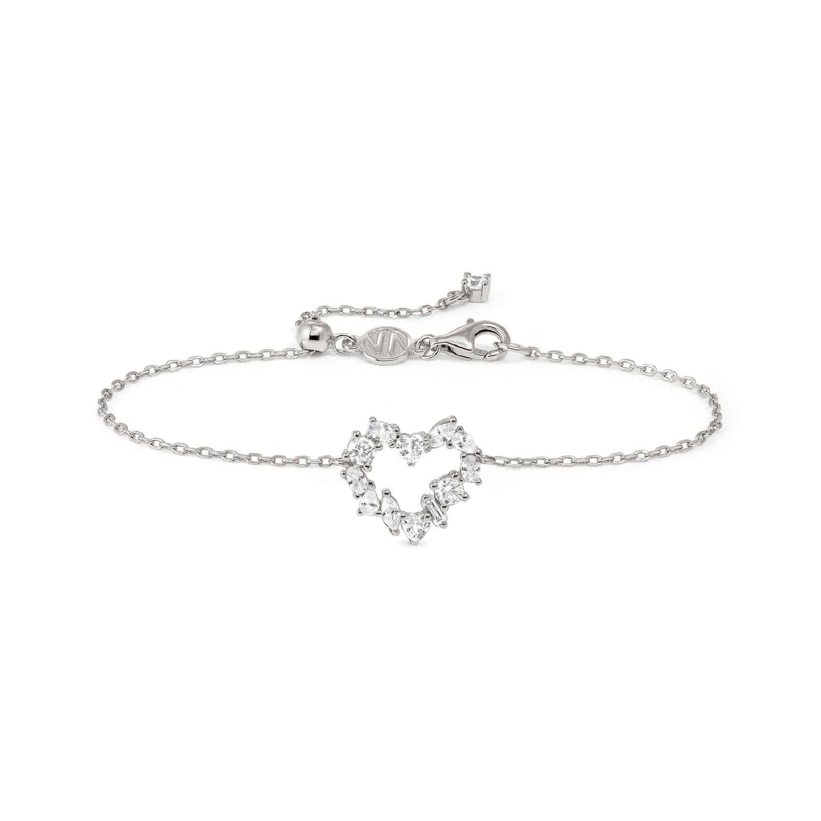 Bracciale Nomination Colour Wave cuore di zirconi bianchi 19 cm