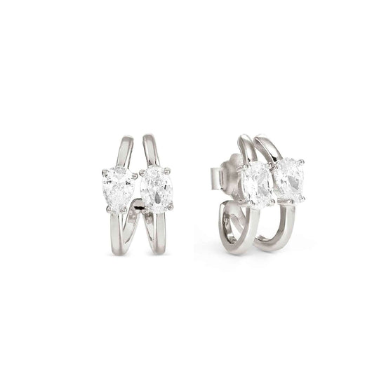 Orecchini cerchio Nomination Colour Wave argento con zirconi MISURA UNICA