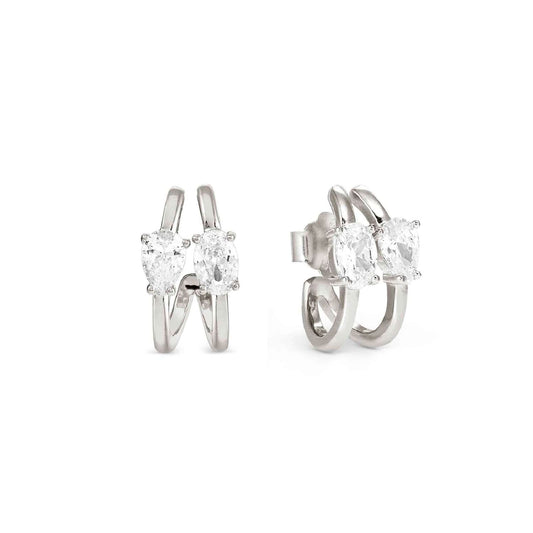 Orecchini cerchio Nomination Colour Wave argento con zirconi MISURA UNICA