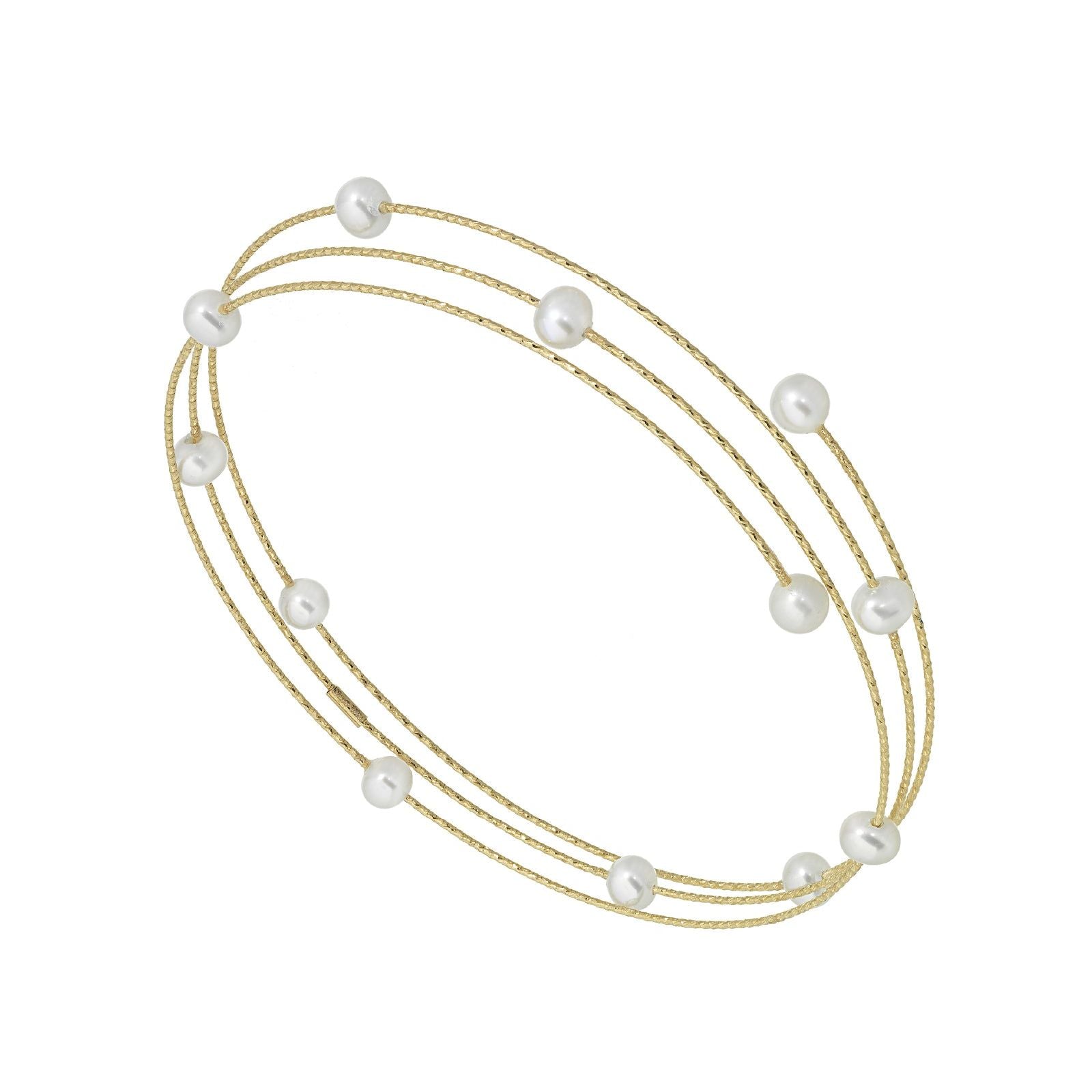 Bracciale donna MagicWire Galassie multifili in oro giallo e 12 perle 05-B-GPB-01-1