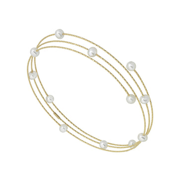 Bracciale donna MagicWire Galassie multifili in oro giallo e 12 perle 05-B-GPB-01-1