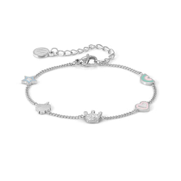 Bracciale donna Nomination acciaio con simboli smaltati Regolabile 14-18 cm