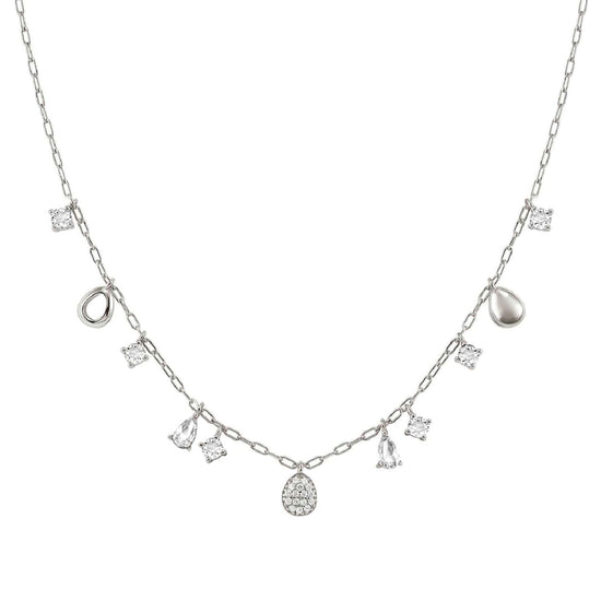 Collana catena Nomination in argento con pendenti zirconi MISURA UNICA