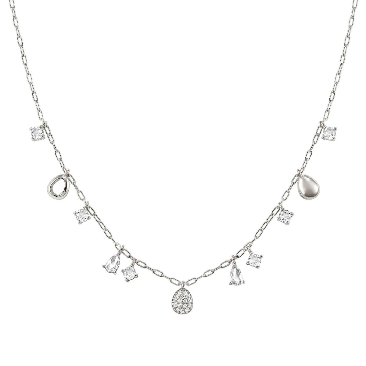 Collana catena Nomination in argento con pendenti zirconi MISURA UNICA