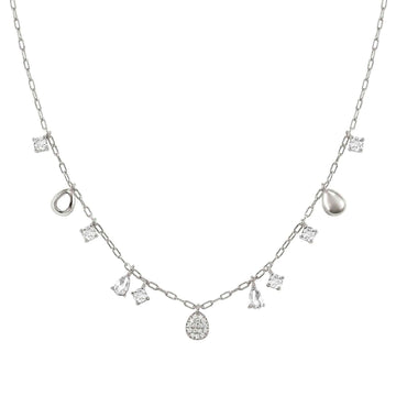 Collana catena Nomination in argento con pendenti zirconi MISURA UNICA
