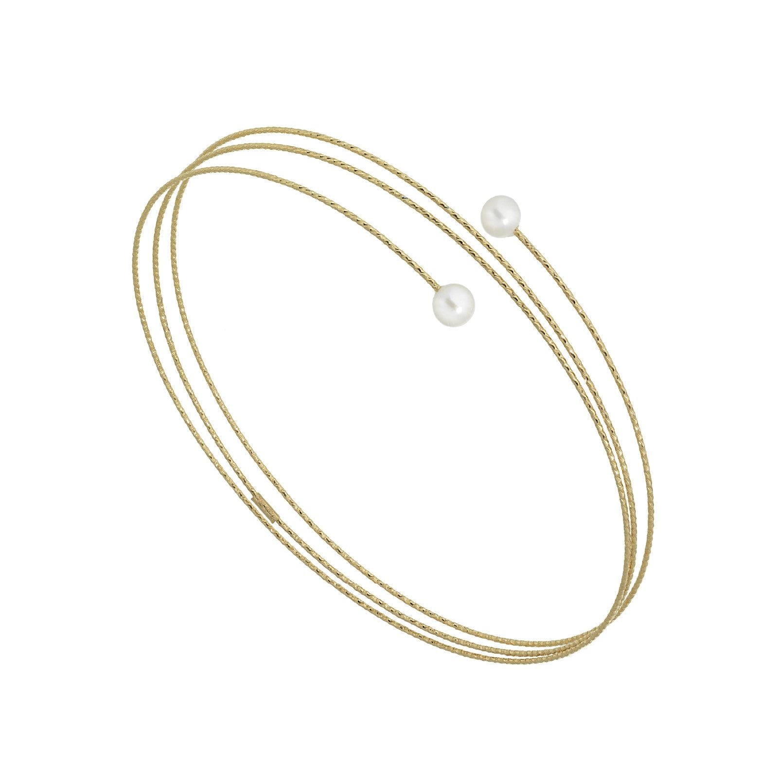 Bracciale donna MagicWire Galassie multifili in oro giallo e 2 perle 06-B-GPB-01-1