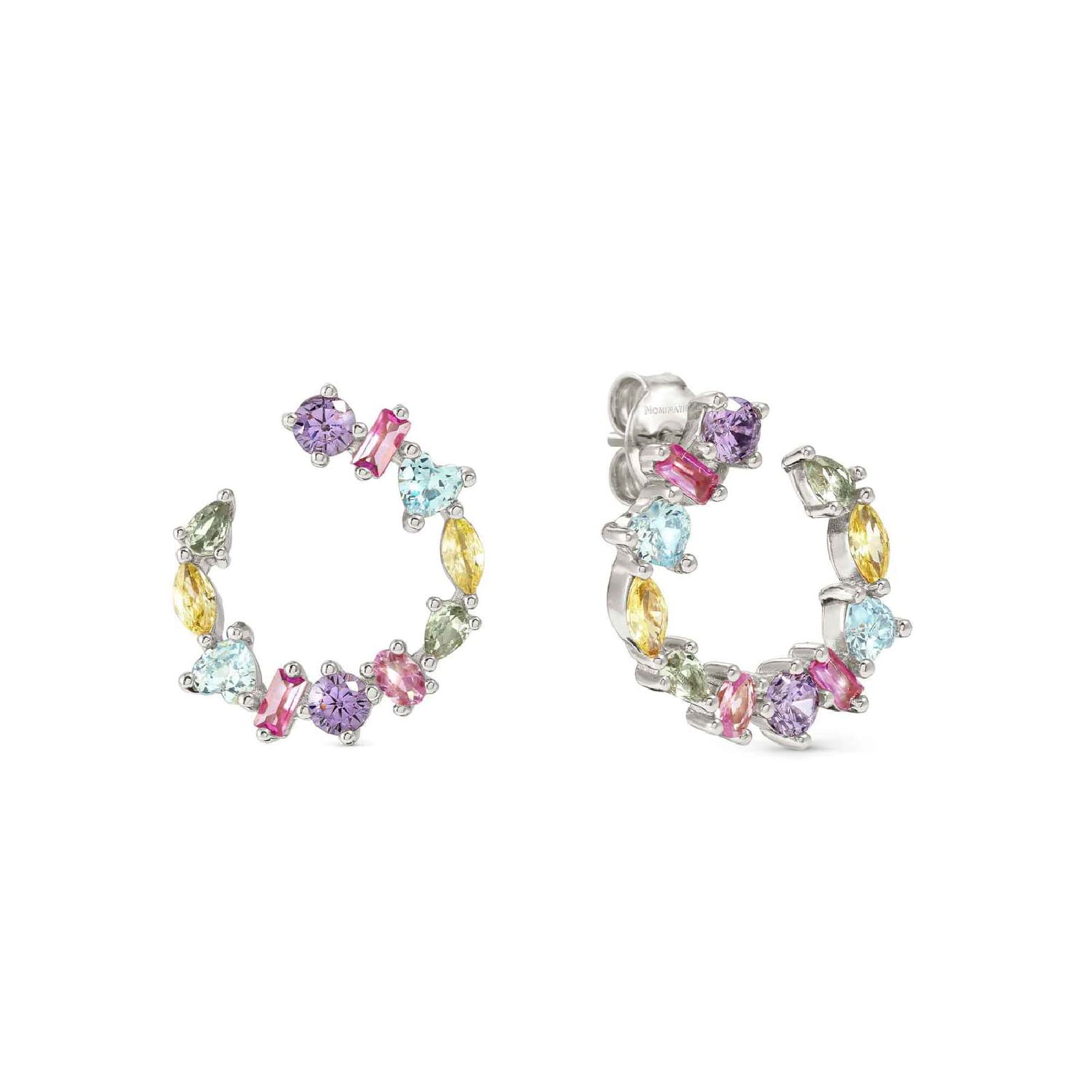 Orecchini cerchio Nomination Colour Wave zirconi multicolor MISURA UNICA