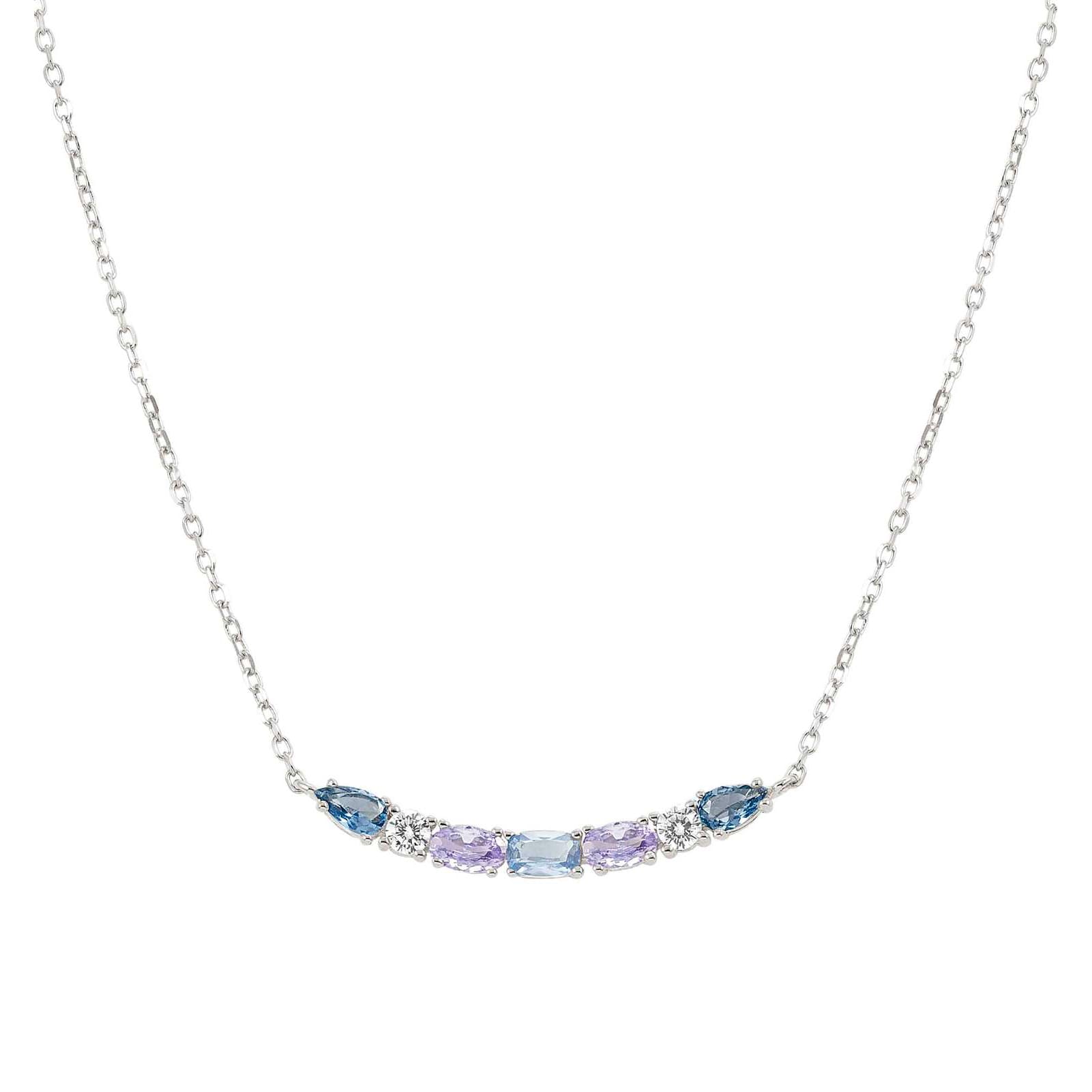 Collana Nomination Colour Wave in argento e zirconi colorati MISURA UNICA