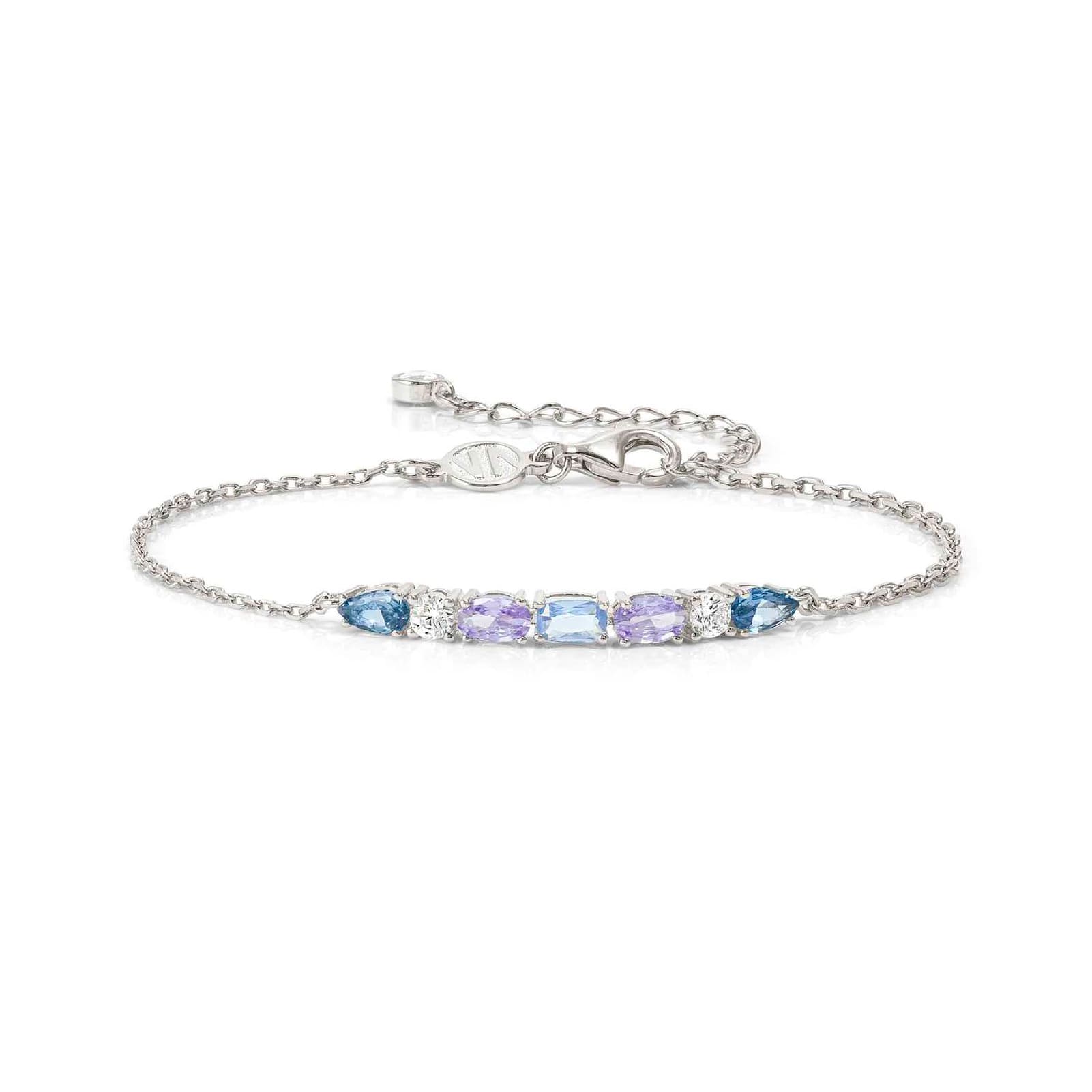 Bracciale Nomination Colour Wave argento e zirconi colorati Regolabile 16-20 cm