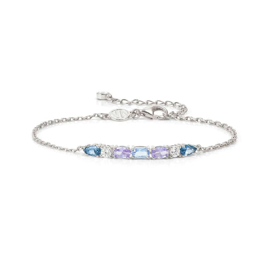 Bracciale Nomination Colour Wave argento e zirconi colorati Regolabile 16-20 cm