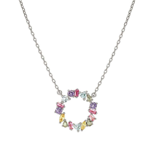 Collana Nomination Colour Wave con cerchio di zirconi centrale MISURA UNICA