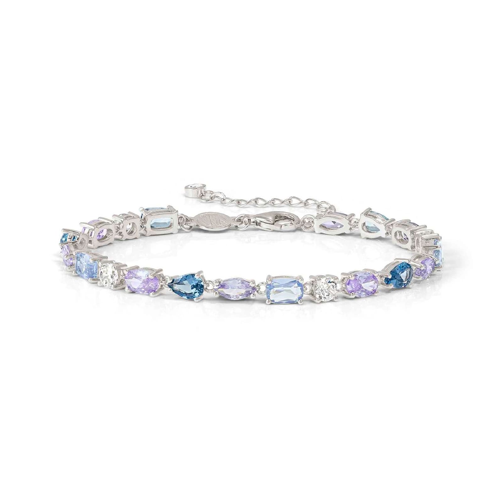 Bracciale tennis Nomination in argento e zirconi colorati Regolabile 16-20 cm