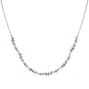 Collana Nomination Colour Wave in argento e zirconi multicolor MISURA UNICA