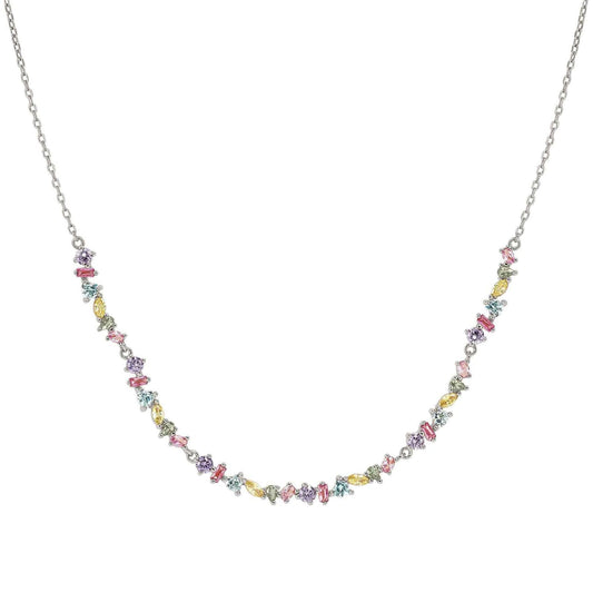 Collana Nomination Colour Wave in argento e zirconi multicolor MISURA UNICA