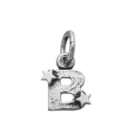 Charm donna Giovanni Raspini Charm "B" Con Stelle argento e iniziale 06648-1