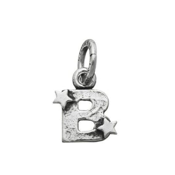 Charm donna Giovanni Raspini Charm "B" Con Stelle argento e iniziale 06648-1