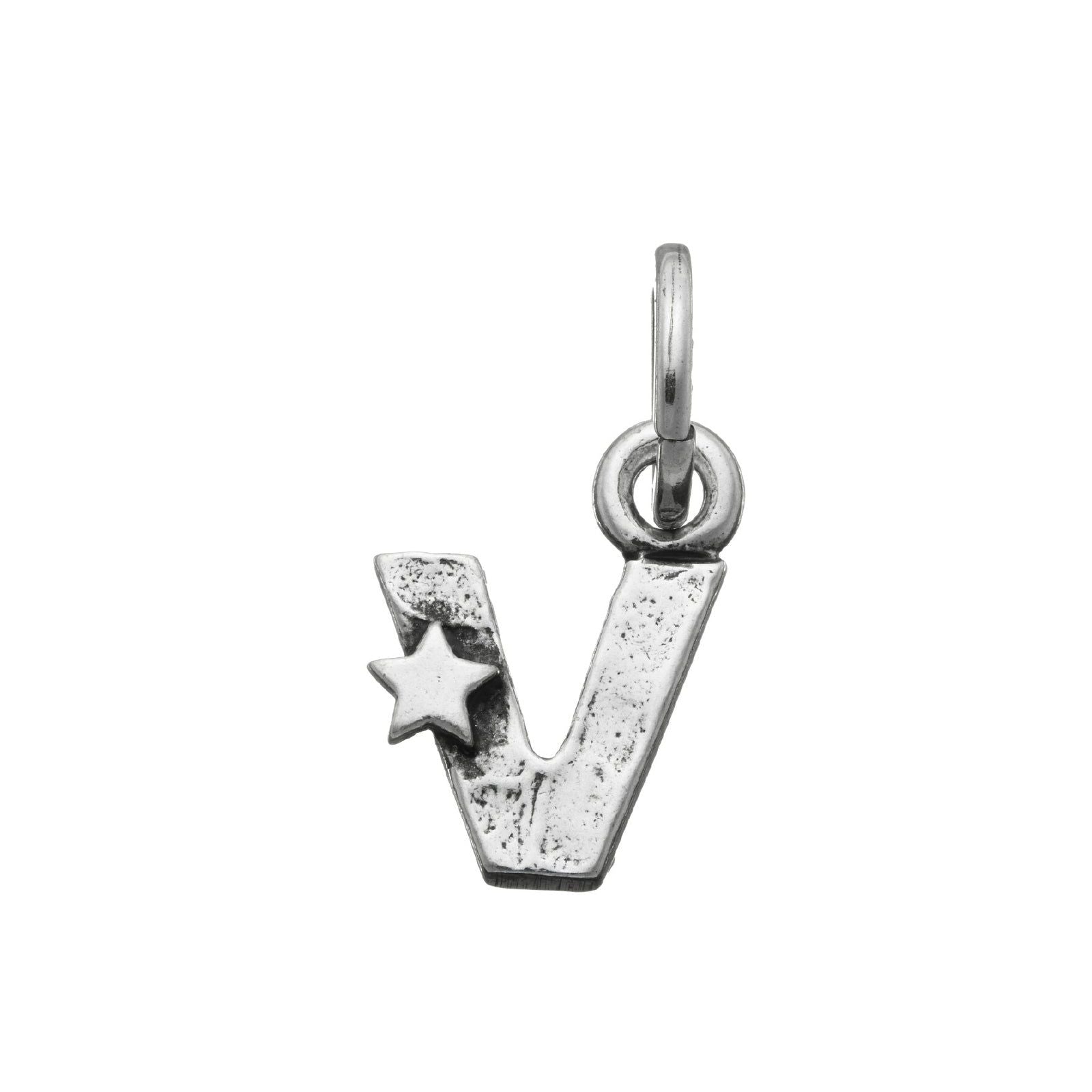 Charm donna Giovanni Raspini Charm "V" Con Stelle argento e iniziale 06666-1