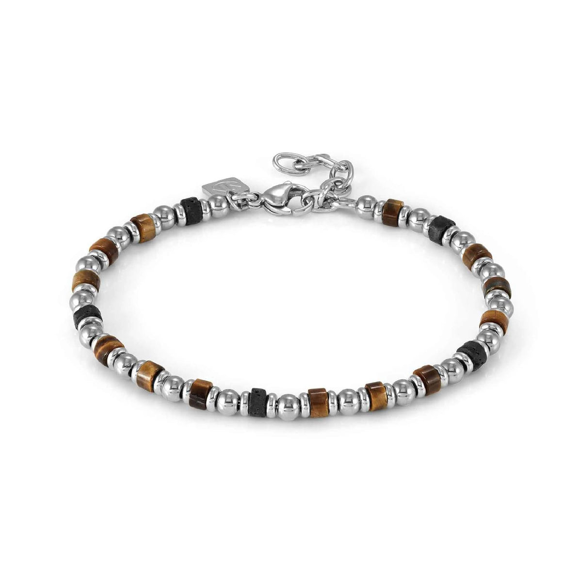 Bracciali Acciaio e altri materiali con pietra uomo