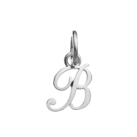 Charm donna Giovanni Raspini Lettera Juliet B argento in corsivo 10721-1