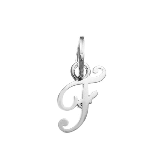 Charm donna Giovanni Raspini Lettera Juliet F argento in corsivo 10725-1