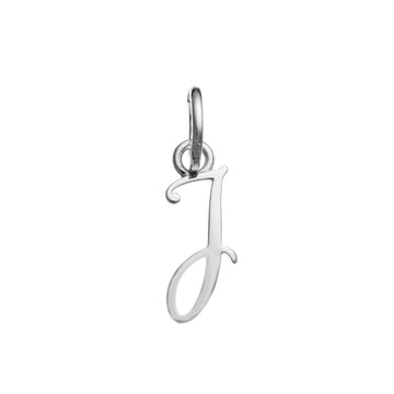 Charm donna Giovanni Raspini Lettera Juliet J argento in corsivo 10729-1