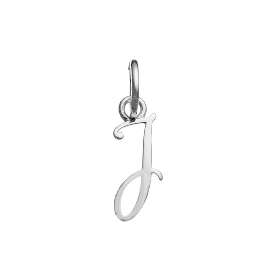 Charm donna Giovanni Raspini Lettera Juliet J argento in corsivo 10729-1