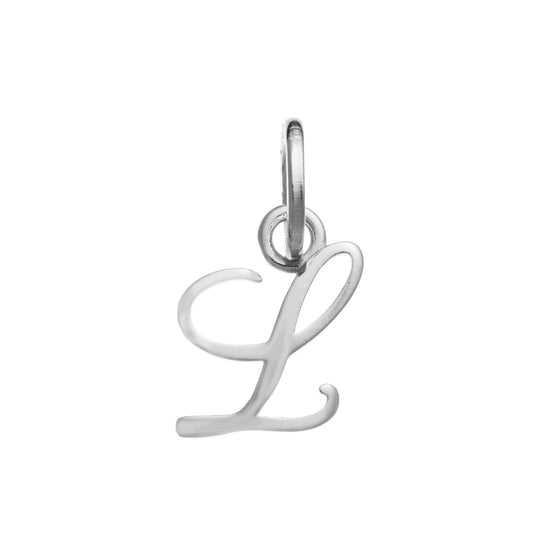 Charm donna Giovanni Raspini Lettera Juliet L argento in corsivo 10731-1