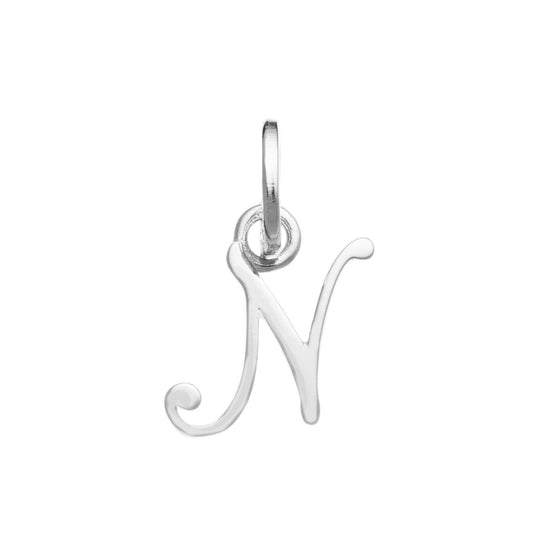 Charm donna Giovanni Raspini Lettera Juliet N argento in corsivo 10733-1