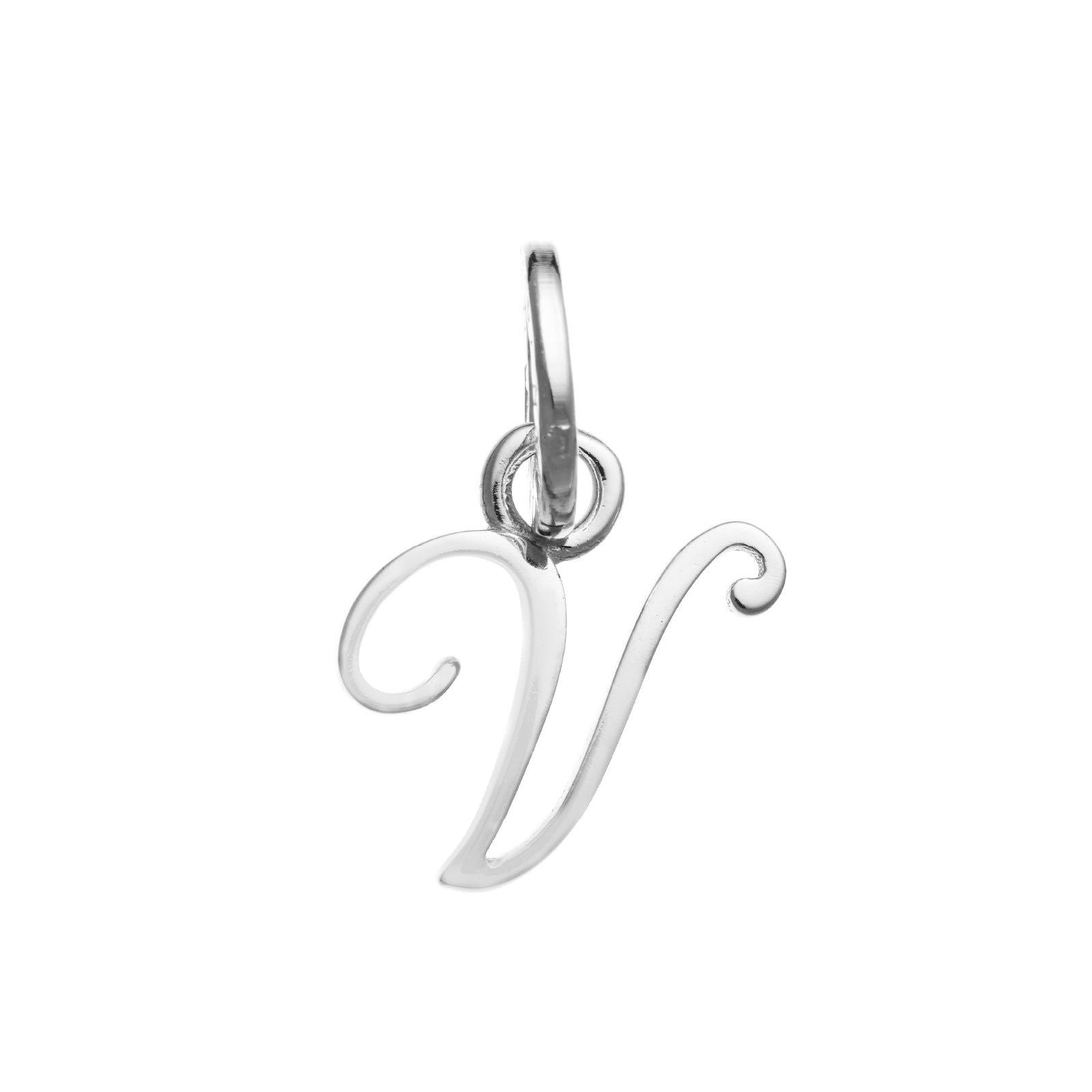 Charm donna Giovanni Raspini Lettera Juliet V argento in corsivo 10741-1