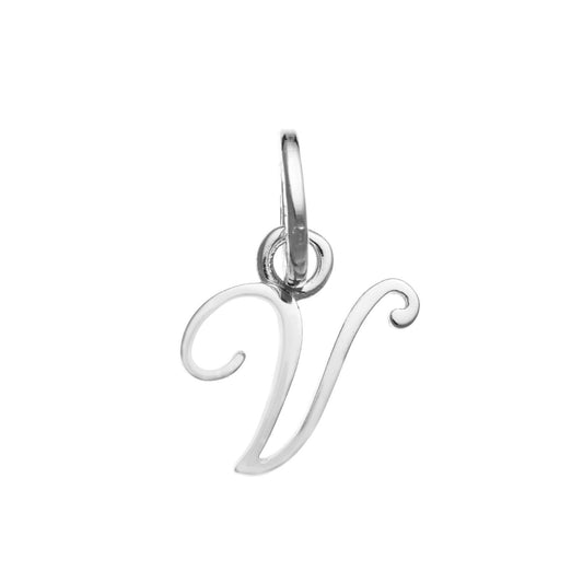 Charm donna Giovanni Raspini Lettera Juliet V argento in corsivo 10741-1