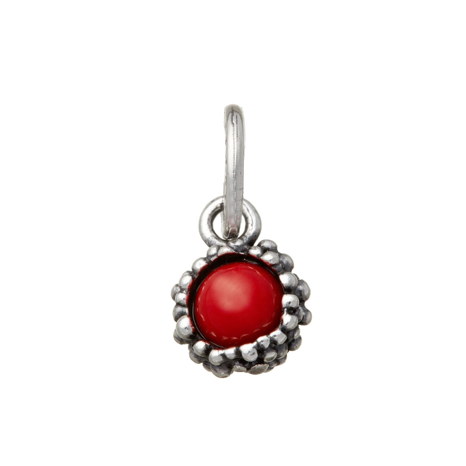 Charm donna Giovanni Raspini Perlage argento e coral bambù rosso 10860-1