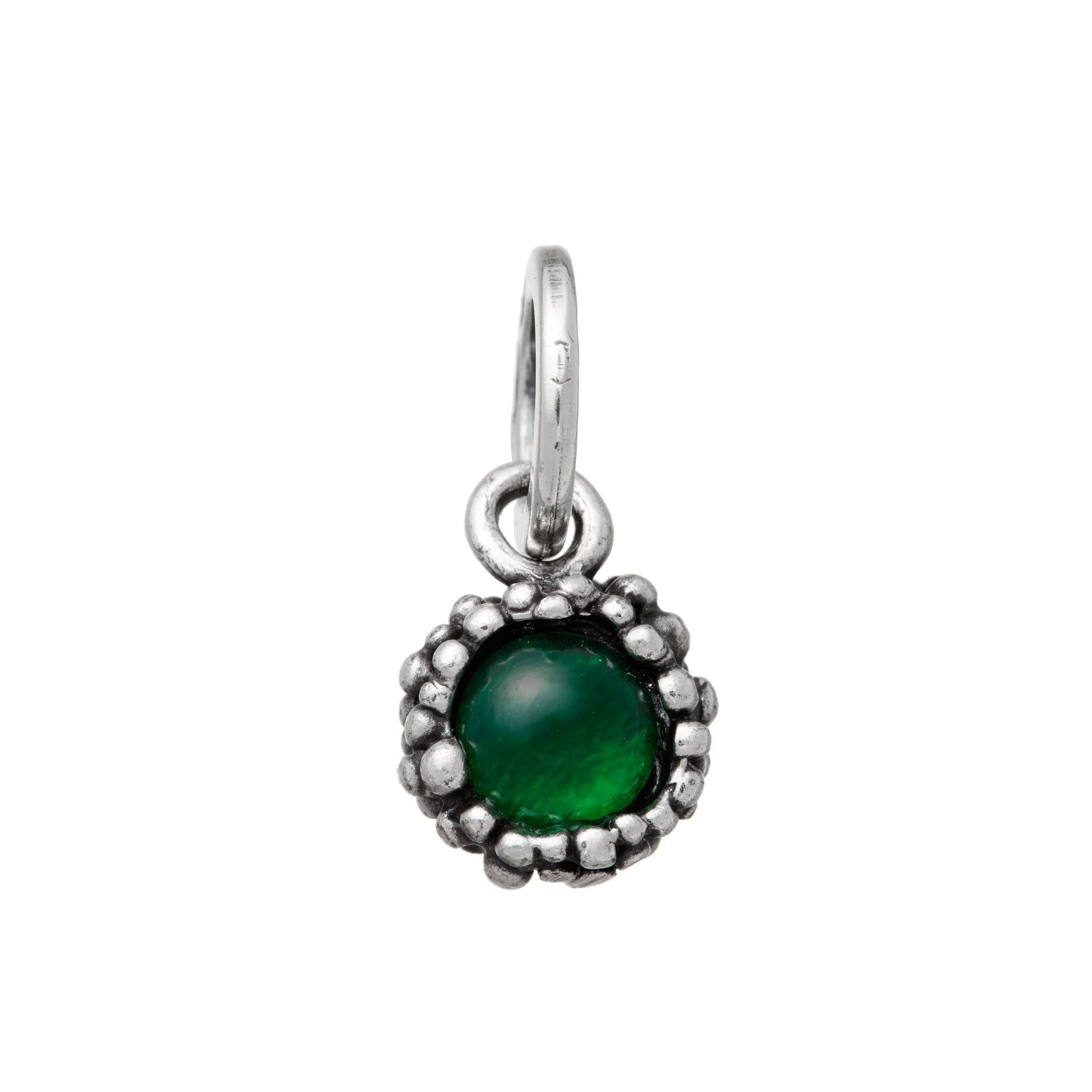 Charm donna Giovanni Raspini Perlage argento e onice verde 10862-1