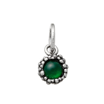 Charm donna Giovanni Raspini Perlage argento e onice verde 10862-1