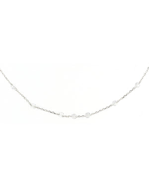 Collana girocollo da donna Piti Malì White Ice in argento 925 con zirconi passanti 1143/C