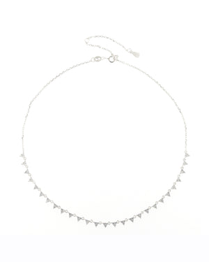 Collana girocollo da donna Piti Malì White Ice in argento 925 con piccoli triangolini di cristallo 1145/C