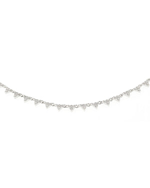 Collana girocollo da donna Piti Malì White Ice in argento 925 con piccoli triangolini di cristallo 1145/C