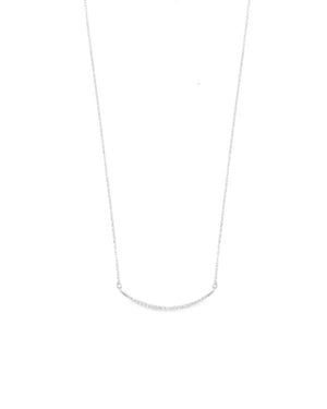 Collana girocollo da donna Piti Malì Layering in argento 925 rodiato con semicerchio impreziosito da zirconi bianchi 1178/C(AG)