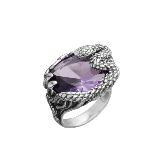 Anello donna Giovanni Raspini Color in argento con cristallo viola e serpente 11913-2