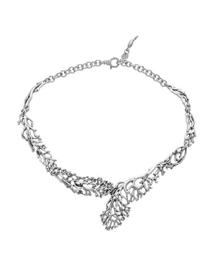 Collana rigida girocollo da donna della collezione Giovanni Raspini Coral in argento 925 con decori a forma di corallo 11914