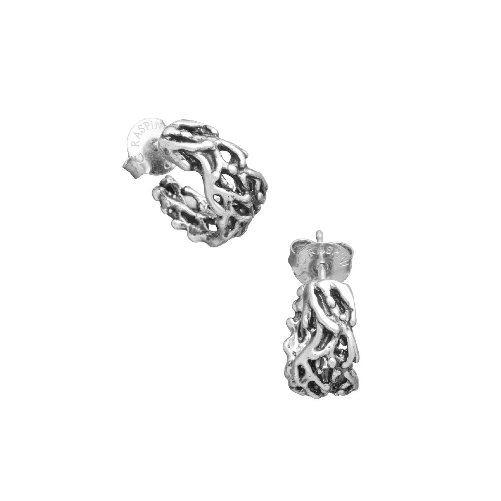 Orecchini cerchio piccolo donna Giovanni Raspini Coral in argento corallo 11921-1