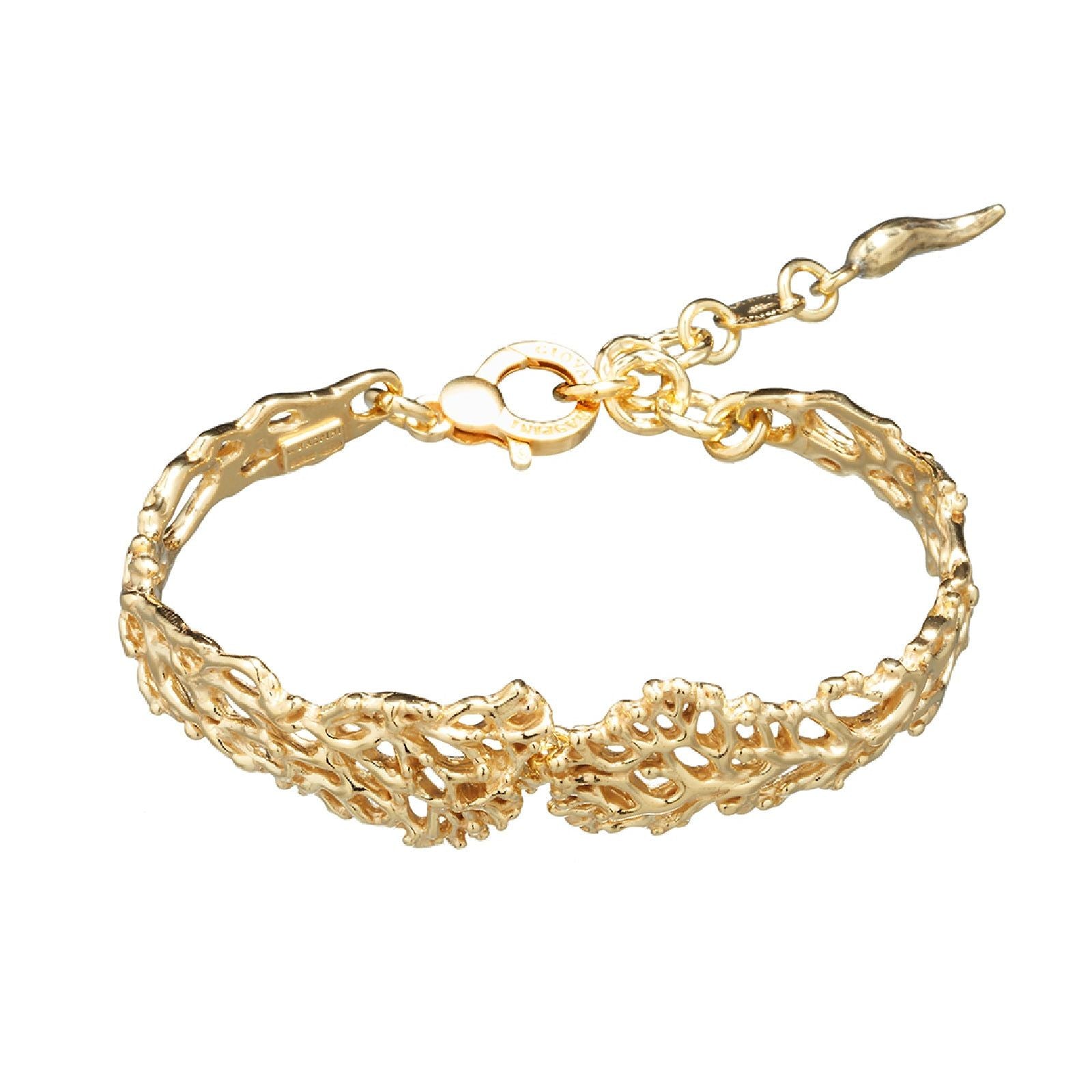 Bracciale rigido donna Giovanni Raspini Coral in argento dorato corallo 11924-1