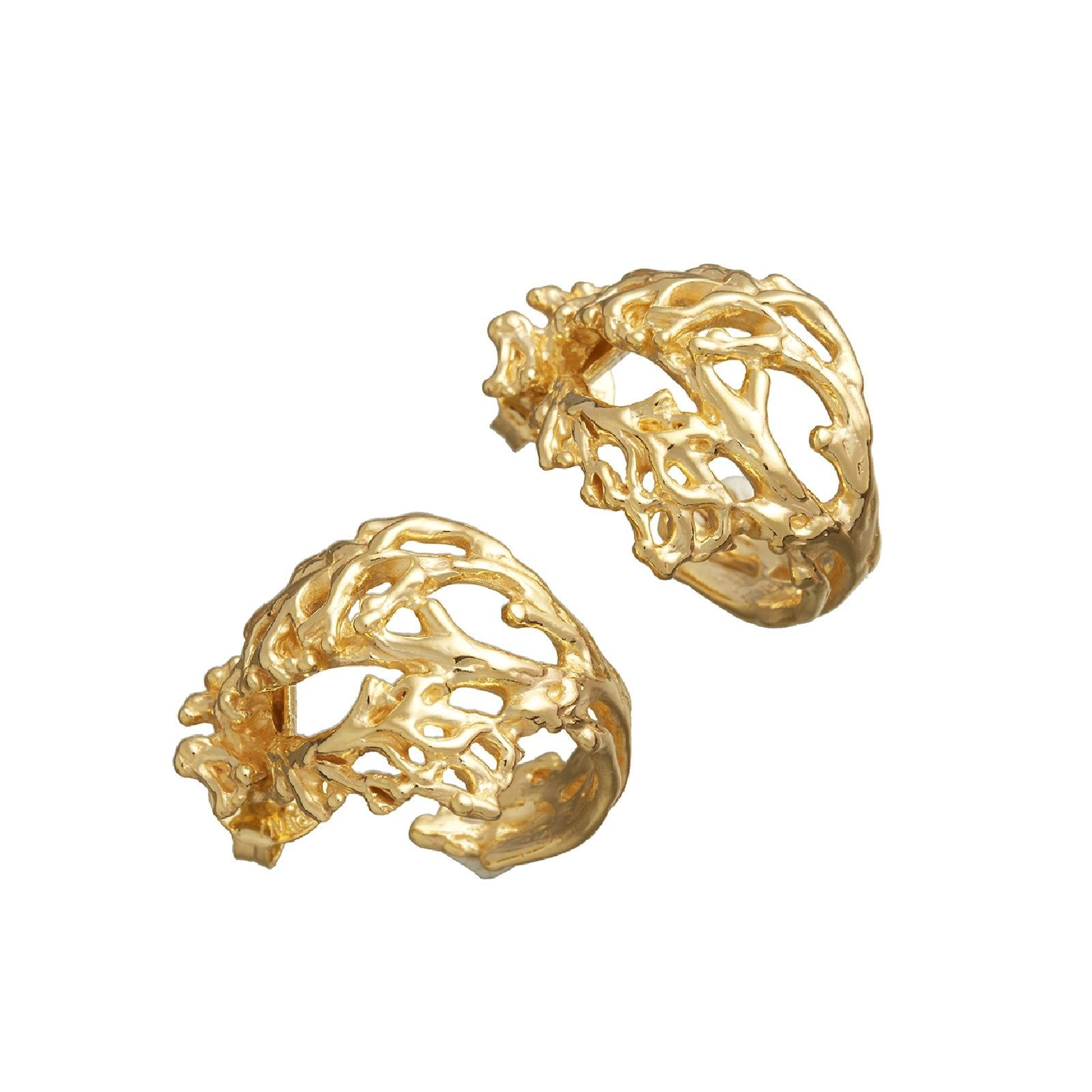 Orecchini cerchio donna Giovanni Raspini Coral in argento dorato corallo 11926-1