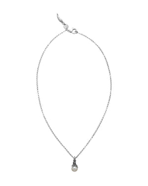 Collana girocollo da donna della collezione Giovanni Raspini Mini Drops in argento 925 con perla in un decoro di perlage 11932