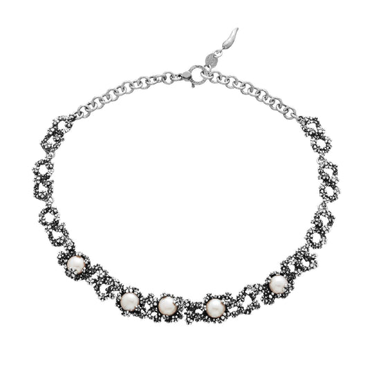 Collana rigida donna Giovanni Raspini Mini Drops in argento con perla 11935-1