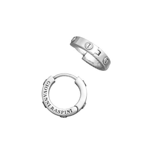 Orecchini cerchio piccolo donna Giovanni Raspini Huggie Viti in argento 11952-1