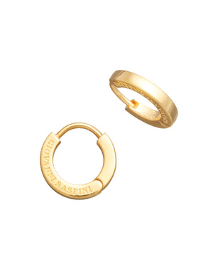 Orecchini a cerchio piccolo da donna Giovanni Raspini Orecchini Huggie in argento 925 dorato con design quadrato 11962