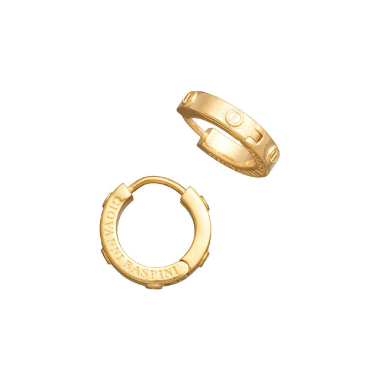 Orecchini cerchio piccolo donna Giovanni Raspini Huggie Viti in argento dorato 11965-1