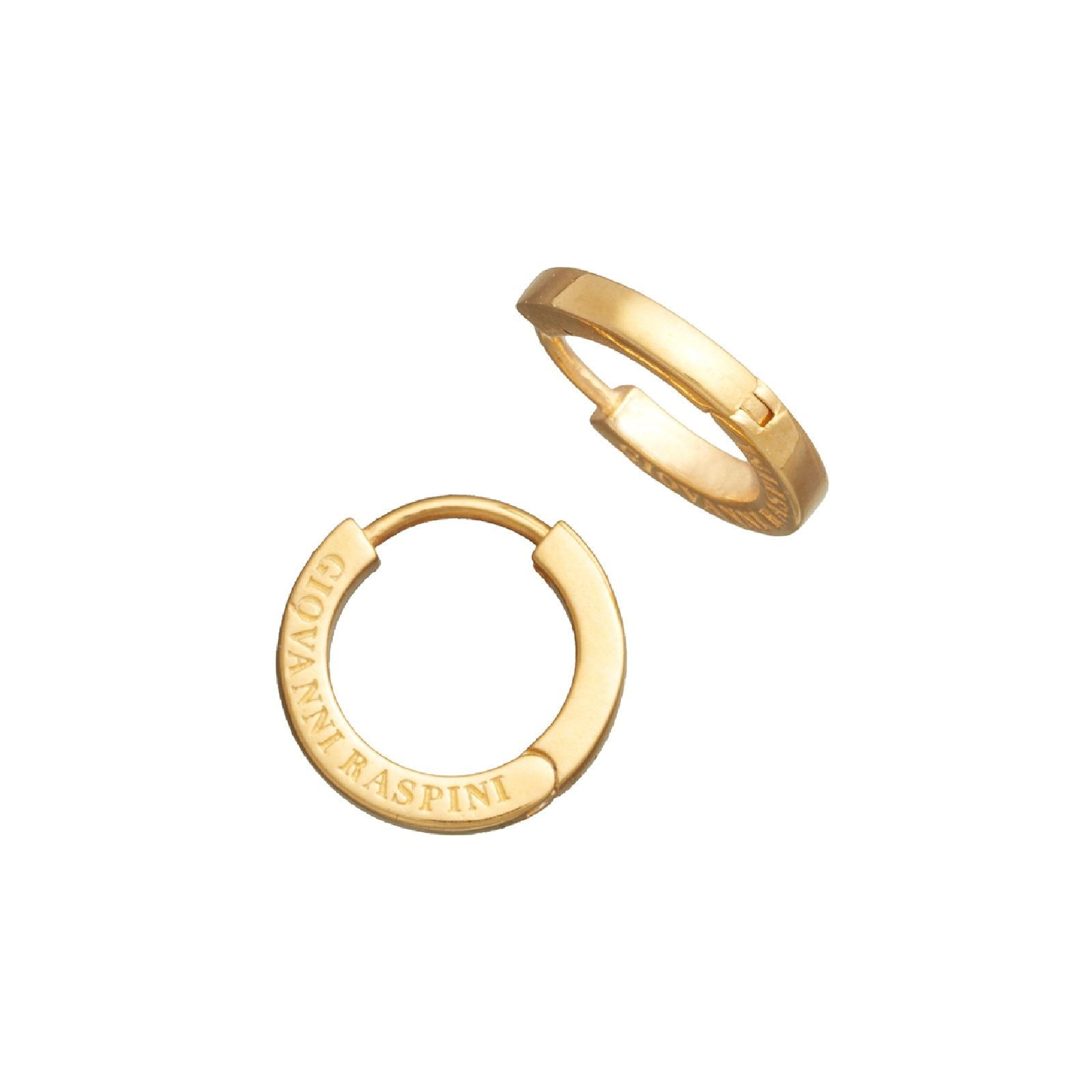 Orecchini cerchio medio donna Giovanni Raspini Huggie in argento dorato 11966-1