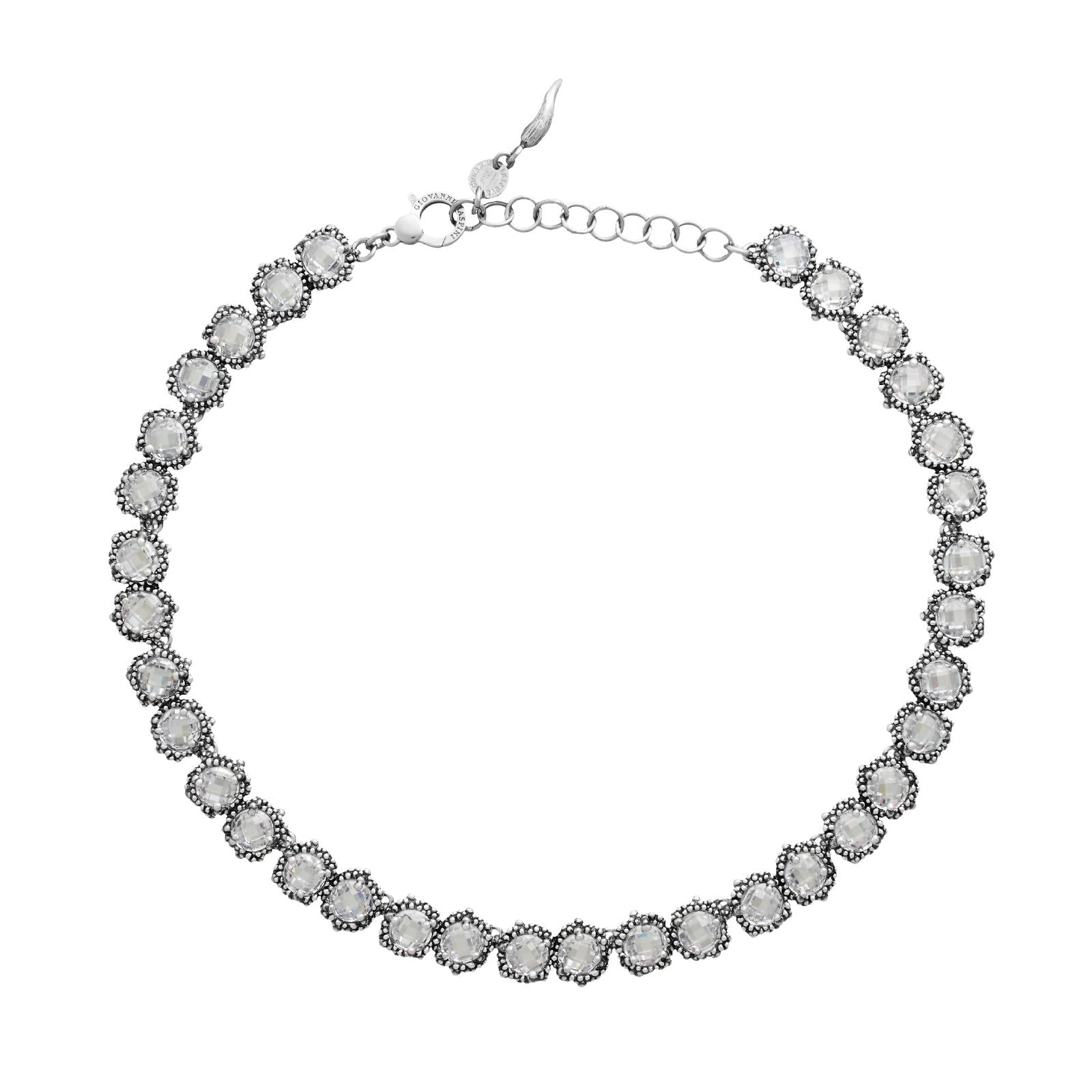 Collana donna Giovanni Raspini Shine Mini in argento zirconi in design perlage 11993-1