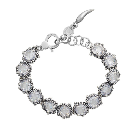 Bracciale donna Giovanni Raspini Shine Mini in argento zirconi in design perlage 11994-1